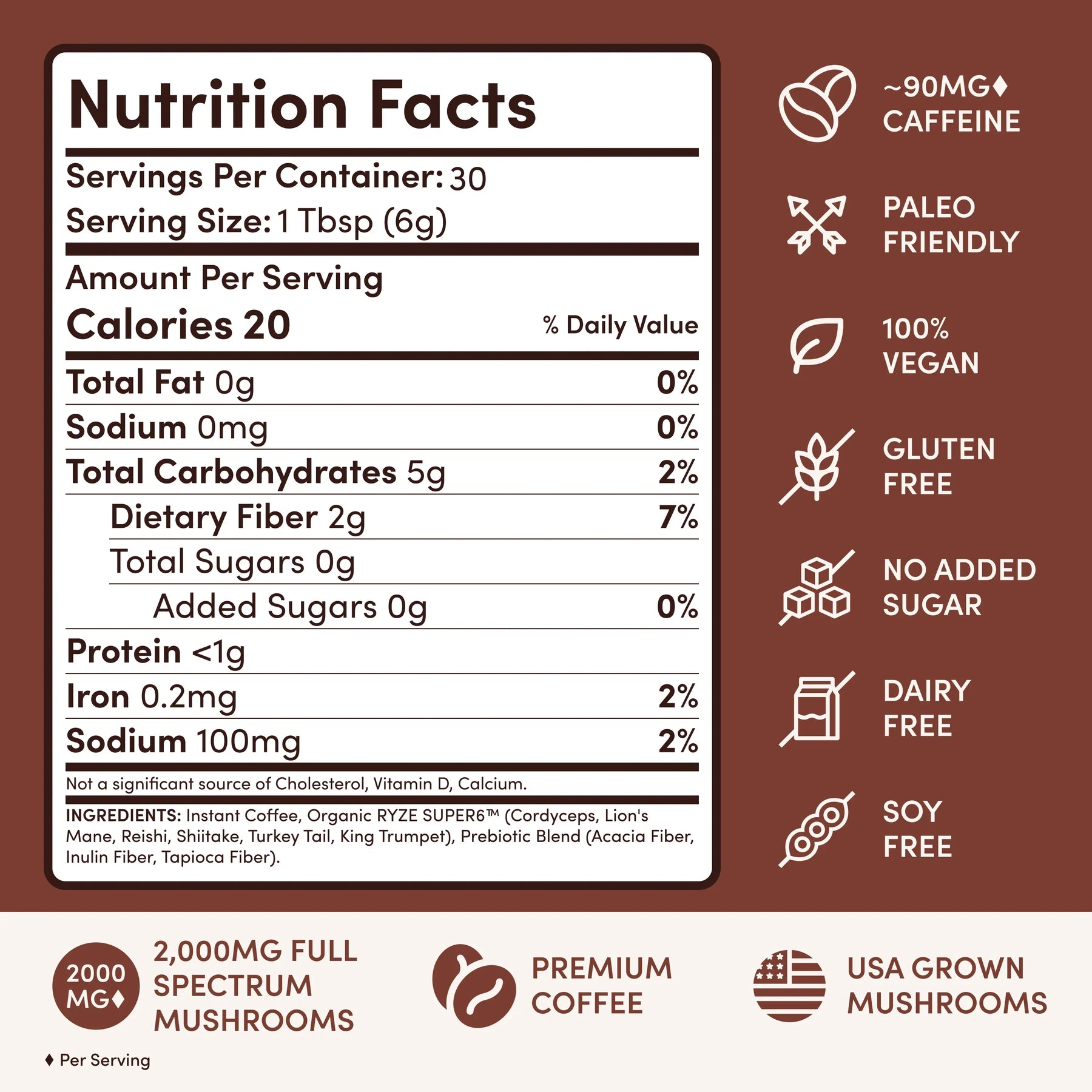 Mushroom Coffee 30 Servings